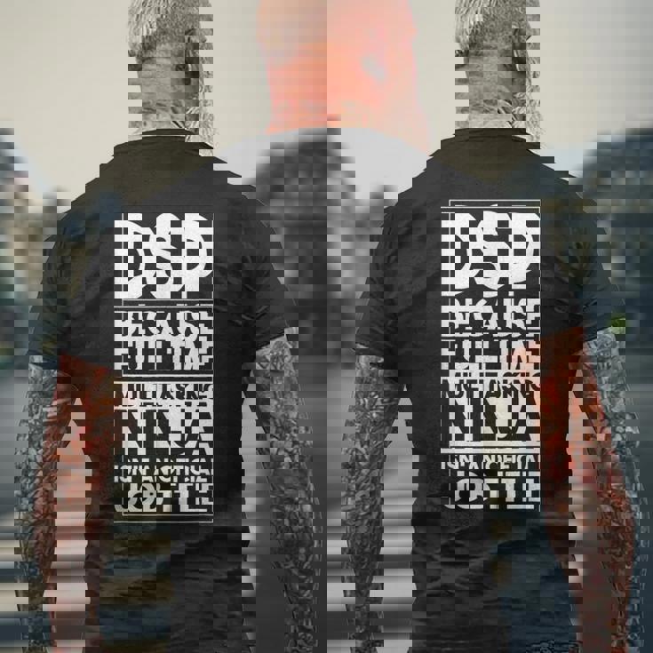 ダイレクトサポート プロフェッショナル Dsp ワーカー 介護者 おもしろ Dsp メンズTシャツ バックプリント 高齢者への贈り物