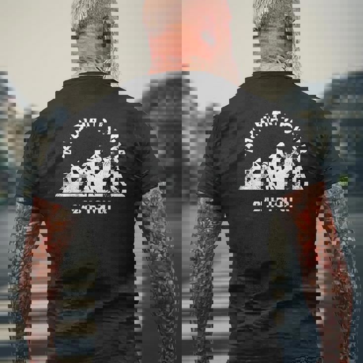 ダルバトパワー 24時間 ネパールギフト メンズTシャツ バックプリント 高齢者への贈り物