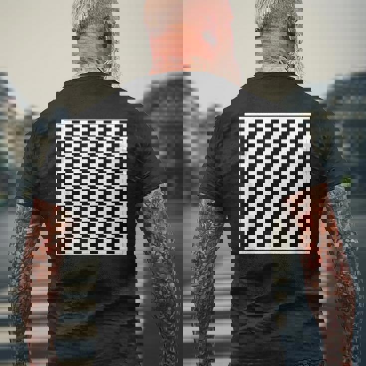 チェッカー柄チェス メンズTシャツ バックプリント 高齢者への贈り物