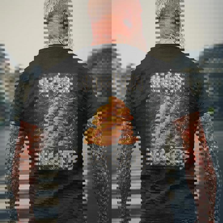 チキンナゲットシャツ 奇妙なチキンナゲット メンズTシャツ バックプリント 高齢者への贈り物