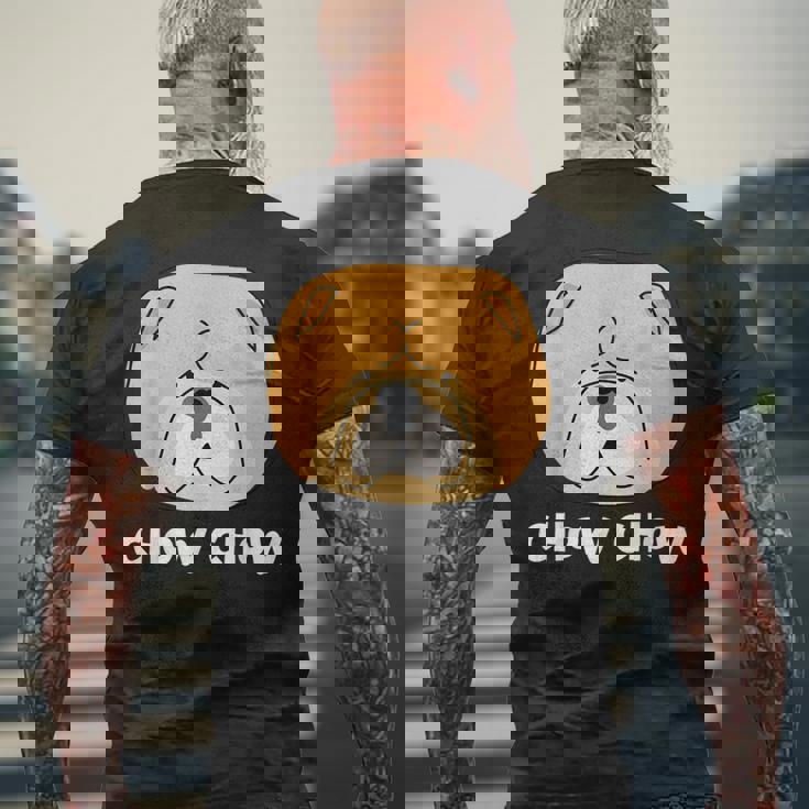 チャウチャウ 脂肪と可愛い ドッグブリード ふわふわチャウチャウ メンズTシャツ バックプリント 高齢者への贈り物