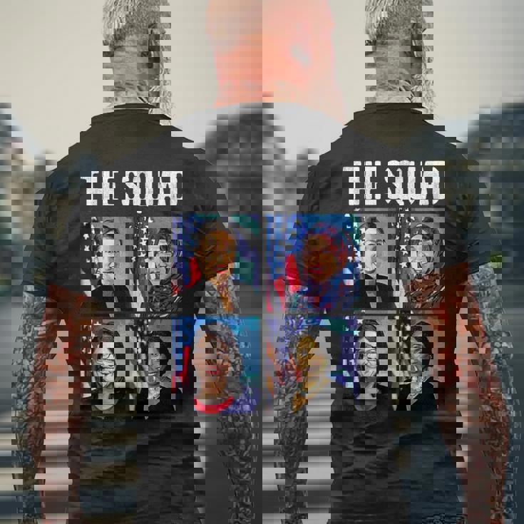 チーム Aoc ラシダ・トライブ・イルハン・オマール・アヤナ・プレスリー Woc ミーム メンズTシャツ バックプリント 高齢者への贈り物