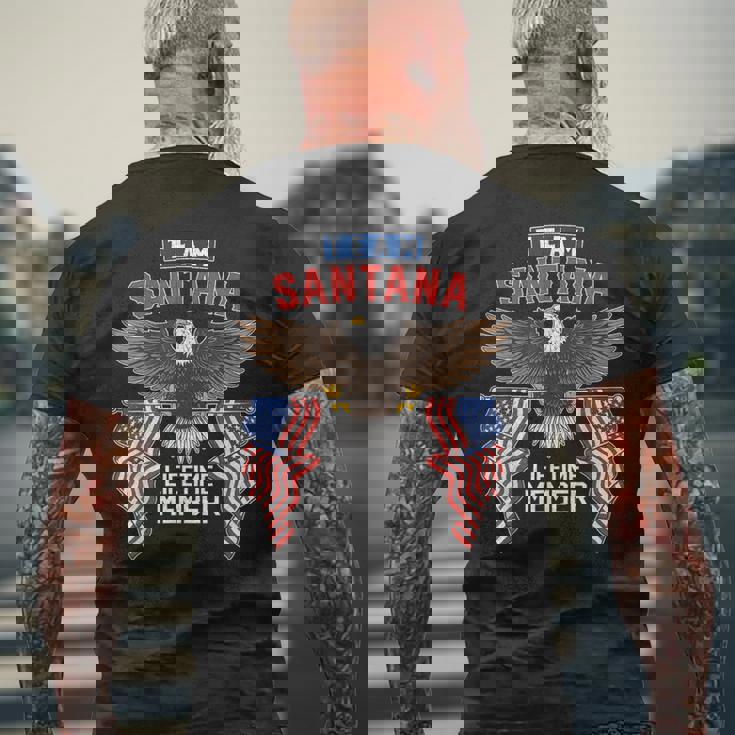 チームサンタナ生涯会員 メンズTシャツ バックプリント 高齢者への贈り物