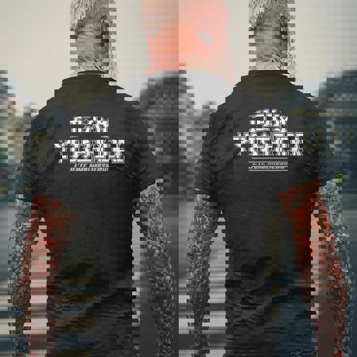 チーム吉田 メンズTシャツ バックプリント 高齢者への贈り物