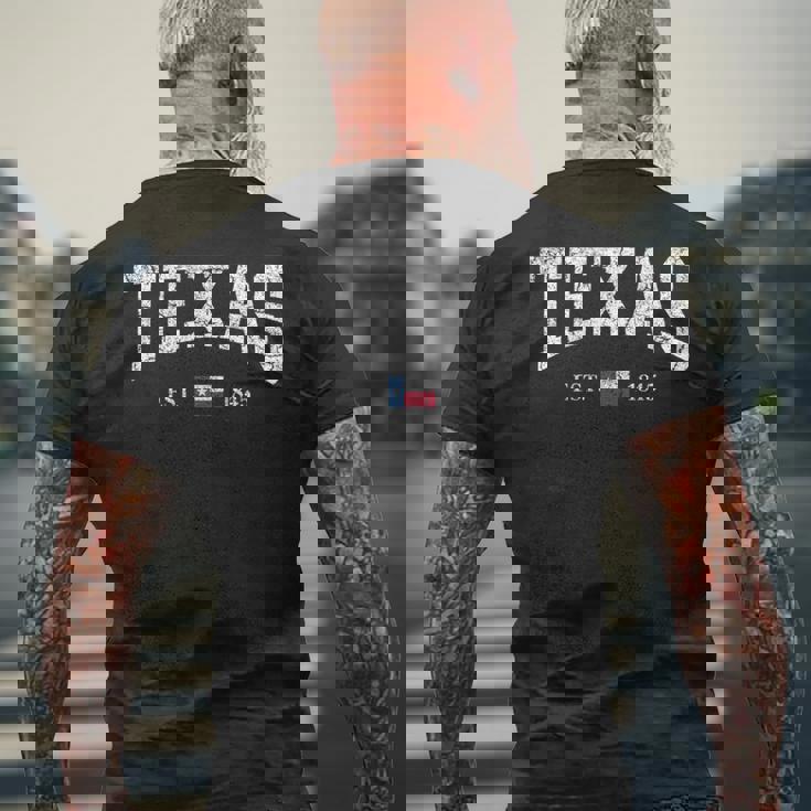 テキサスtシャツ レディース メンズ キッズ テキサス州旗 アンティーク調 長袖tシャツ メンズTシャツ バックプリント 高齢者への贈り物