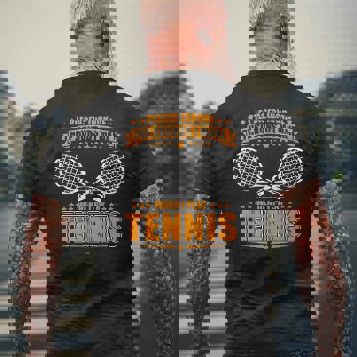 テニスノイズ-面白いテニスシャツ メンズTシャツ バックプリント 高齢者への贈り物