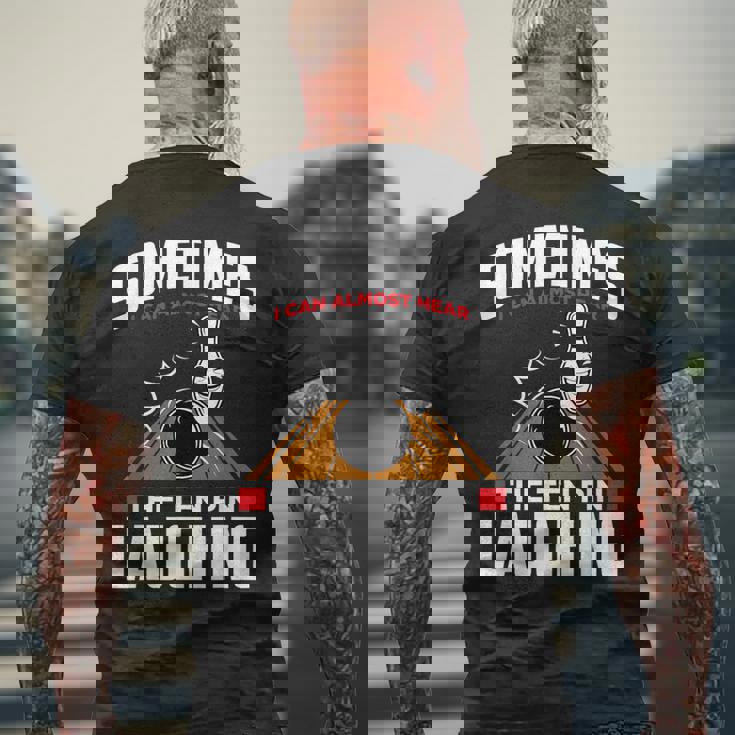 テンピンの笑い声を聞いてください-面白いボウラーとボウリング メンズTシャツ バックプリント 高齢者への贈り物