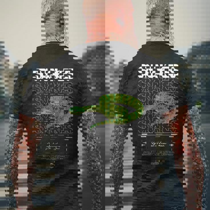 テンプルピットバイパースネークストリートウェア爬虫類キーパー 長袖tシャツ メンズTシャツ バックプリント 高齢者への贈り物