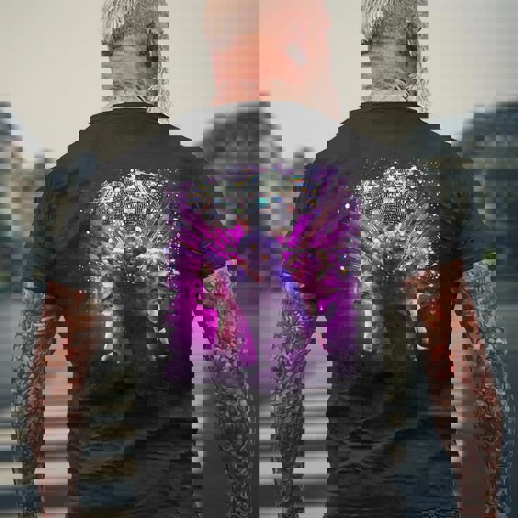 ディスコキャットレイブ メンズTシャツ バックプリント 高齢者への贈り物