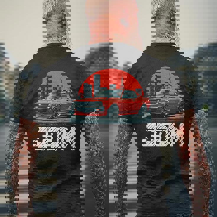 ディストレス Jdm レジェンド ドリフト レース レッドカー 東京スカイライン ギフト 長袖tシャツ メンズTシャツ バックプリント 高齢者への贈り物