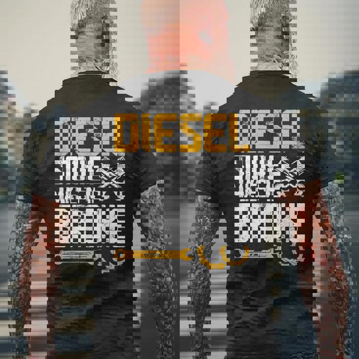 ディーゼルの煙で骨が折れる メンズTシャツ バックプリント 高齢者への贈り物