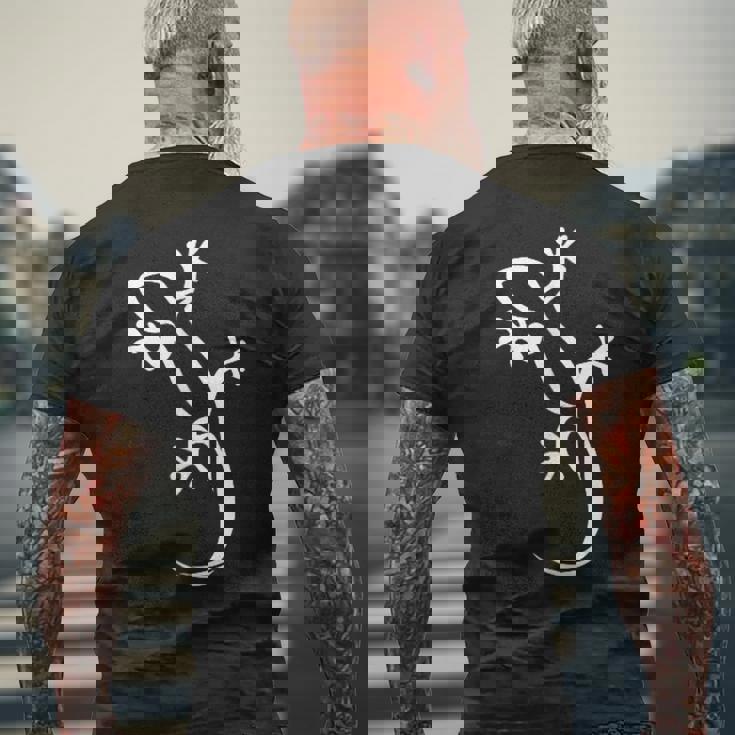 トカゲのヤモリとスケーリーアパレル メンズTシャツ バックプリント 高齢者への贈り物