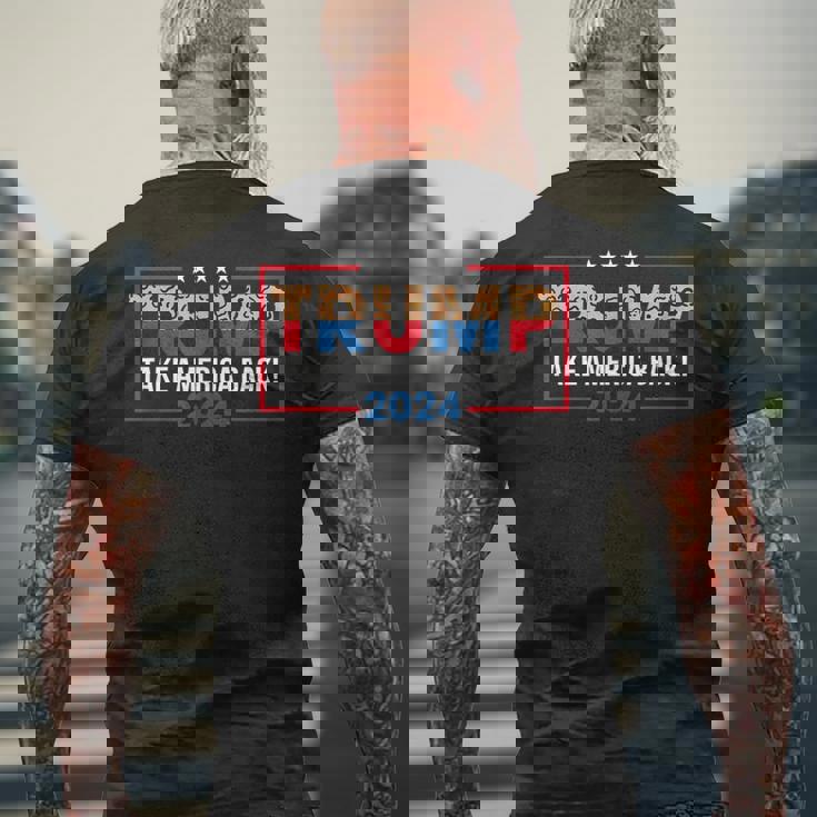 トランプ 2024 アメリカを取り戻す トランプ大統領 メンズTシャツ バックプリント 高齢者への贈り物