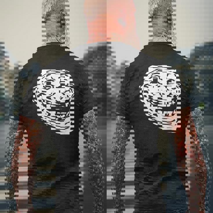 トロール フェイス ミーム ファニー ダンク ミーム トロールフェイス メンズTシャツ バックプリント 高齢者への贈り物