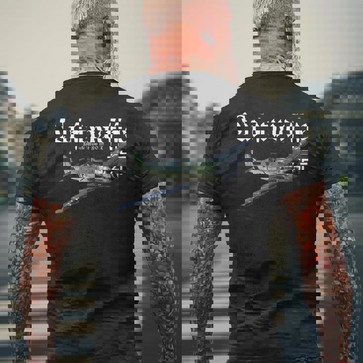 ドイツ ウォーバード I フォッケウルフ Fw 190 I Ww2 エアクラフト メンズTシャツ バックプリント 高齢者への贈り物