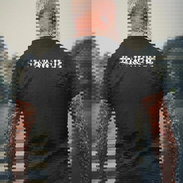 ドイツ フランクフルト メンズTシャツ バックプリント 高齢者への贈り物