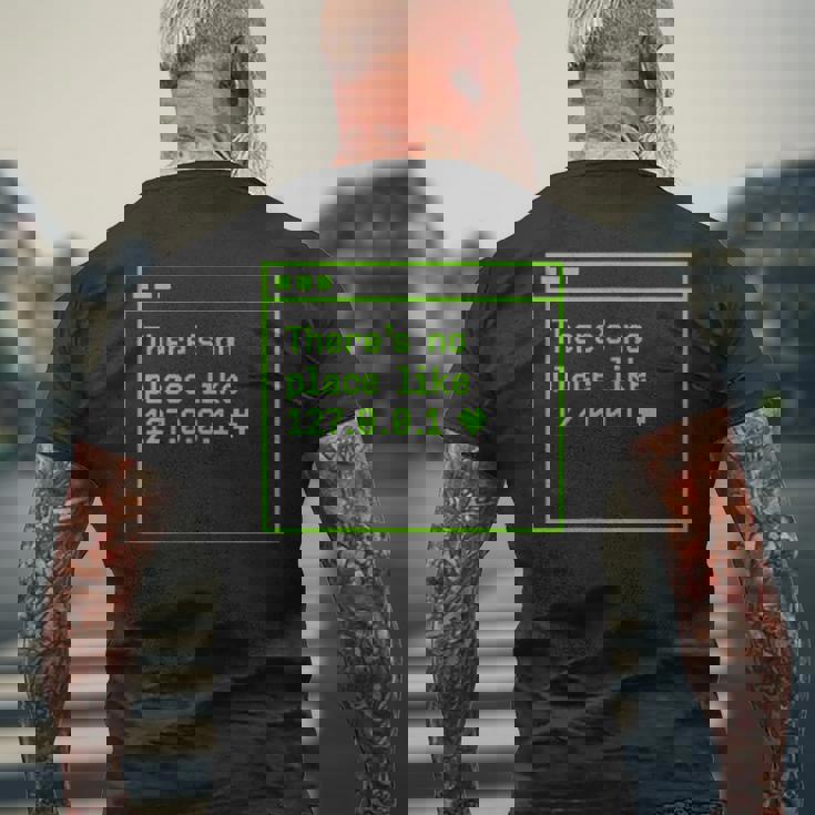 ドイツ語のテキストipを使用した127001ギフトアイデアのような場所はありません メンズTシャツ バックプリント 高齢者への贈り物