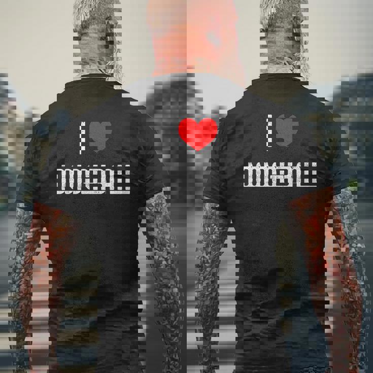 ドッジボール スポーツが大好き 面白いドッジボール愛好家 メンズTシャツ バックプリント 高齢者への贈り物