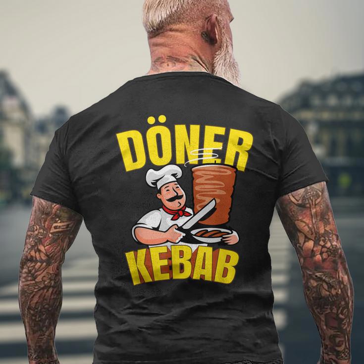 ドネルケバブドネルケバブドネルケバブグリルドネルケバブドネルケバブ メンズTシャツ バックプリント 高齢者への贈り物