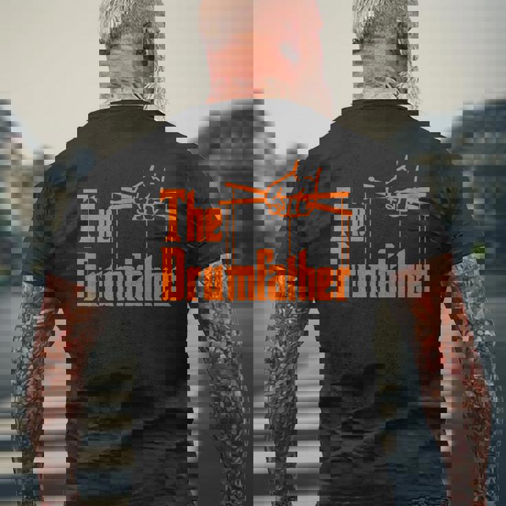 メンズ ドラマーのためのドラマーの面白い引用 メンズTシャツ バックプリント 高齢者への贈り物