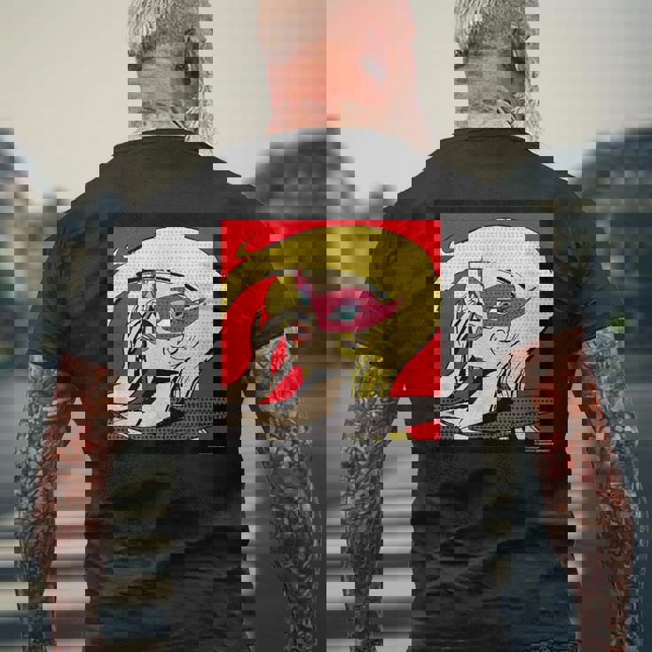 ドロンジョデザインh メンズTシャツ バックプリント 高齢者への贈り物