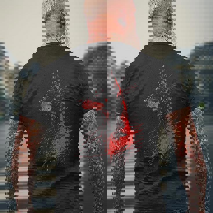 ドーベルマン グラフィック ペット アートワーク 犬 ドーベルマン メンズTシャツ バックプリント 高齢者への贈り物