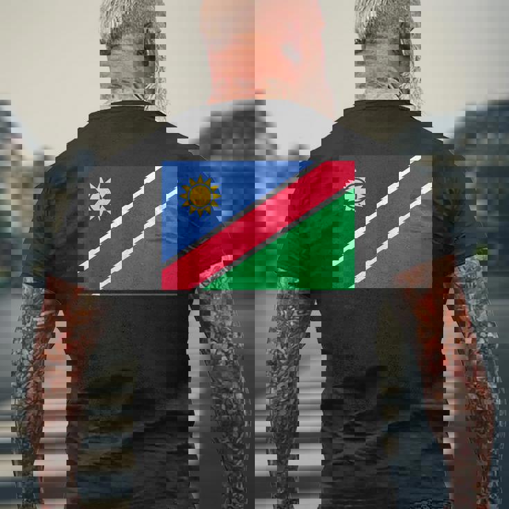 ナミビアの国旗 メンズTシャツ バックプリント 高齢者への贈り物