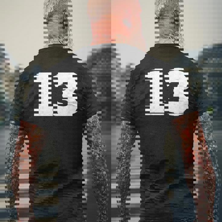 ナンバー13 Thirn スポーツチーム フロントプリント お揃い 誕生日 メンズTシャツ バックプリント 高齢者への贈り物