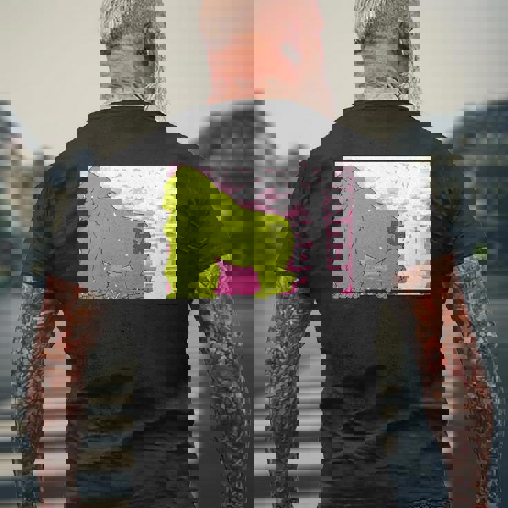 ニシゴリラのタロウさん 50 長袖tシャツ メンズTシャツ バックプリント 高齢者への贈り物