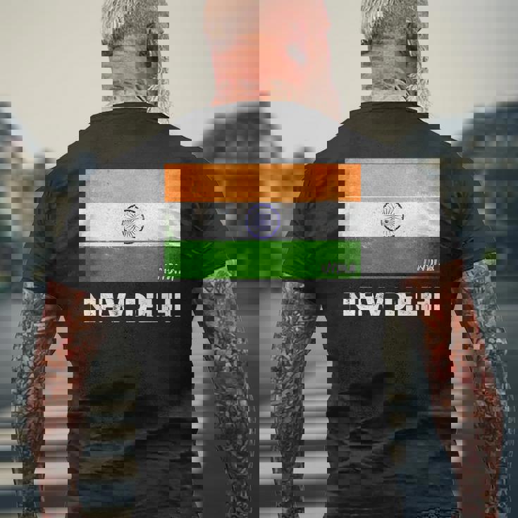 ニューデリーインドシャツ メンズTシャツ バックプリント 高齢者への贈り物