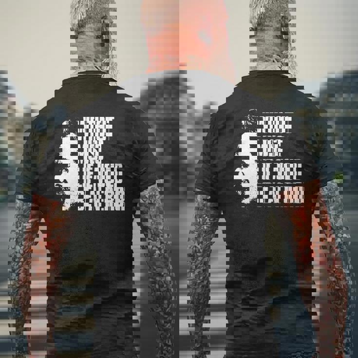 ニーチェの名言 音楽のない人生は間違いだろう 長袖tシャツ メンズTシャツ バックプリント 高齢者への贈り物