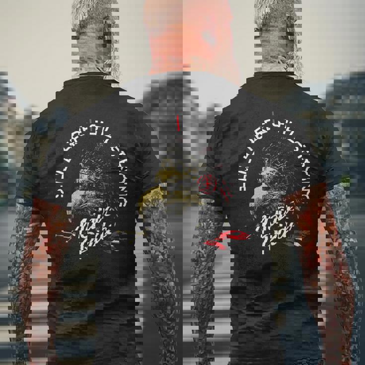 ネイティブアメリカン ヘリテージ 先住民の誇りネイティブアメリカン メンズTシャツ バックプリント 高齢者への贈り物