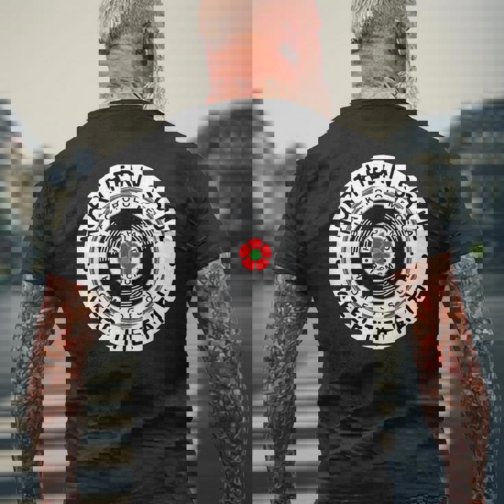 ノーザン・ソウル・バッジ、ブラックプール・キープ・ザ・フェイス メンズTシャツ バックプリント 高齢者への贈り物