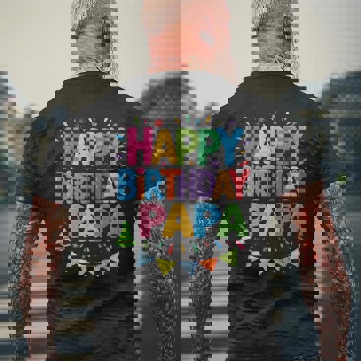 ハッピーバースデーパパはパパの誕生日 長袖tシャツ メンズTシャツ バックプリント 高齢者への贈り物