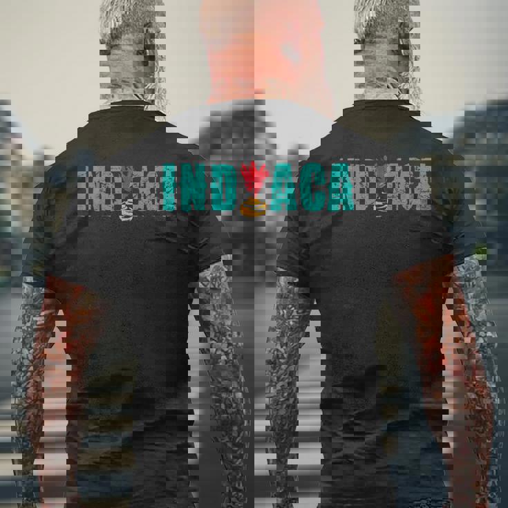 ハンドバドミントン インディアカプレイ インディアカ選手 インディアカ メンズTシャツ バックプリント 高齢者への贈り物