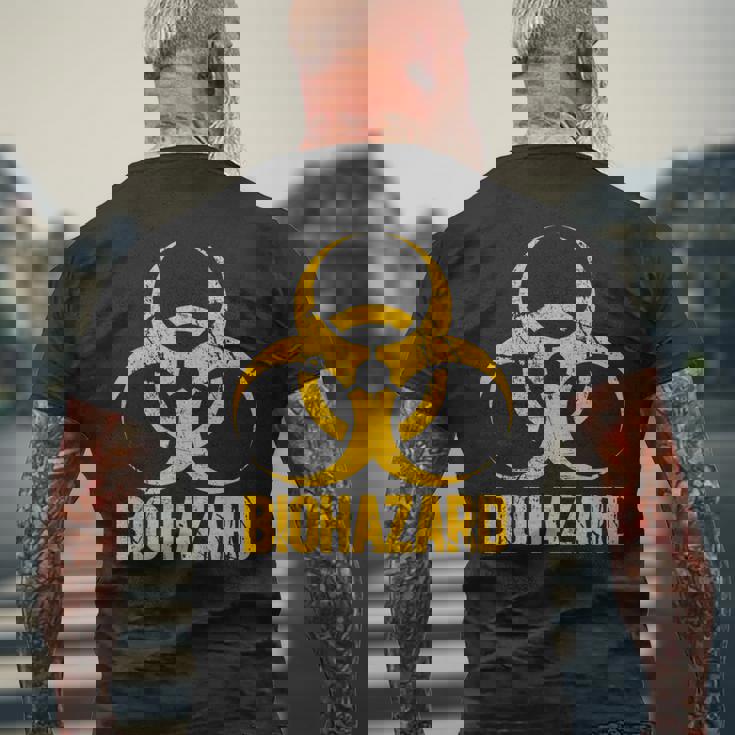 バイオハザード グランジスタイル アンティーク調 毒性 ビンテージ メンズTシャツ バックプリント 高齢者への贈り物