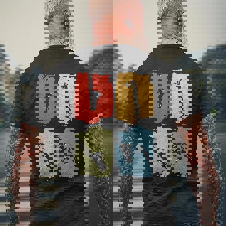 バス クラリネット レトロ メンズTシャツ バックプリント 高齢者への贈り物