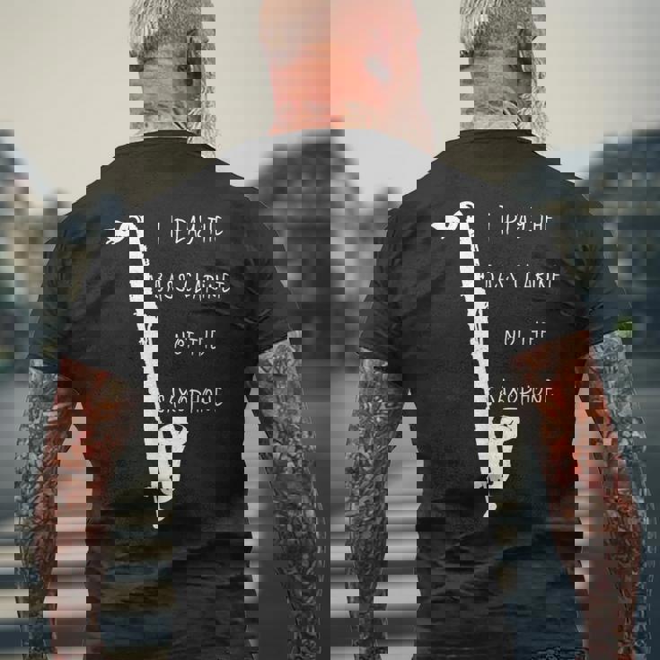 バスクラリネット メンズTシャツ バックプリント 高齢者への贈り物