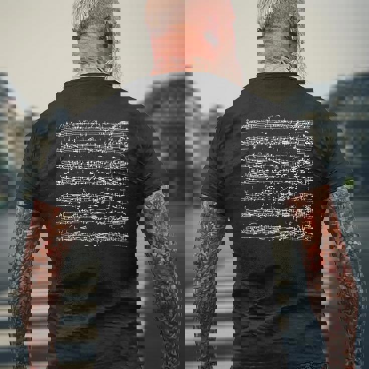 バッハ・チェロ・スイーツ・プレリュディオ・チェロ・チェリスト メンズTシャツ バックプリント 高齢者への贈り物