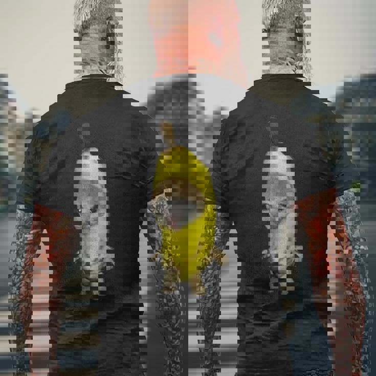 バナナキャット ファニーミーム メンズTシャツ バックプリント 高齢者への贈り物