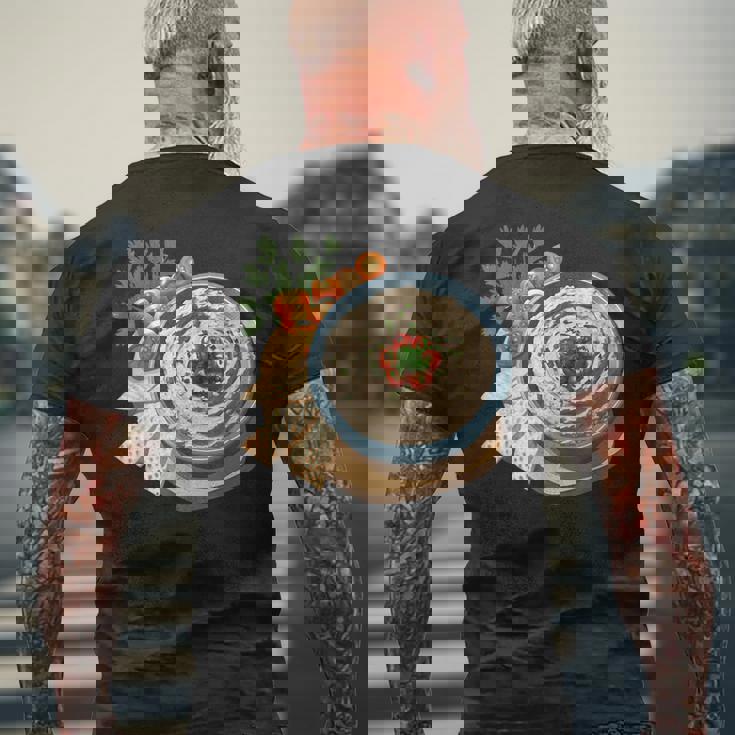 ババ・ガヌーシュ・ディップ メンズTシャツ バックプリント 高齢者への贈り物