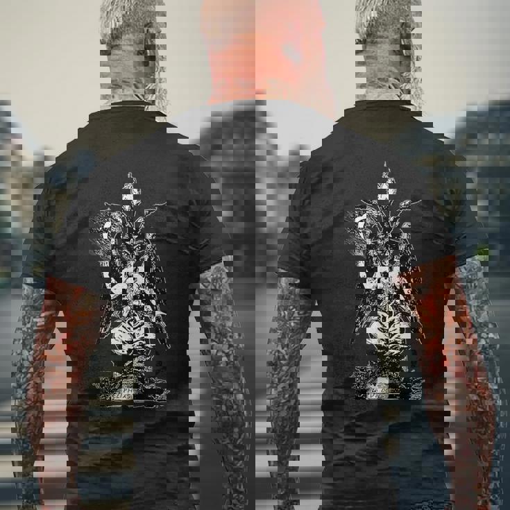 バフォメットの印章tシャツ ヤギの頭 メンズTシャツ バックプリント 高齢者への贈り物