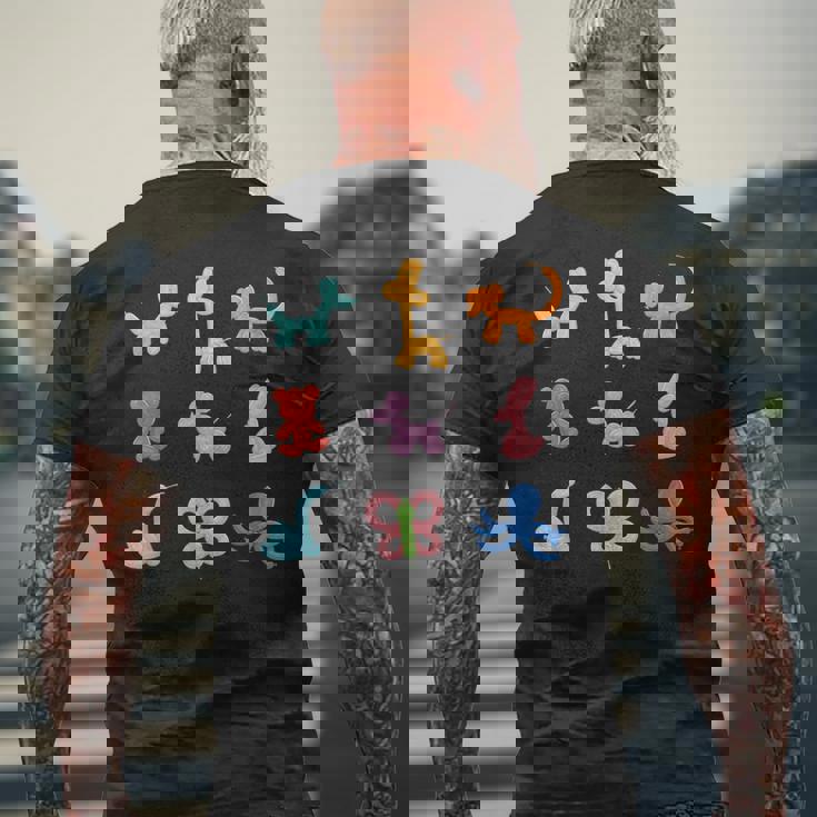 バルーンアート 動物 メンズTシャツ バックプリント 高齢者への贈り物