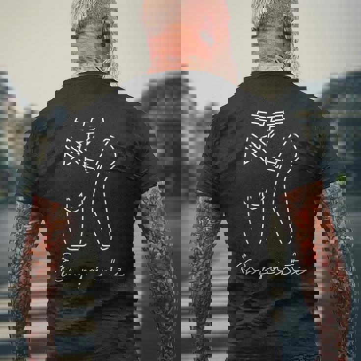 バレエトゥ ポアントシューズ バレエコア En Pointe メンズTシャツ バックプリント 高齢者への贈り物