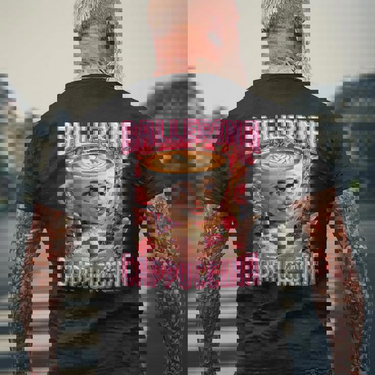 バレリーナ カプチーナ イタリアンブレイン メンズTシャツ バックプリント 高齢者への贈り物