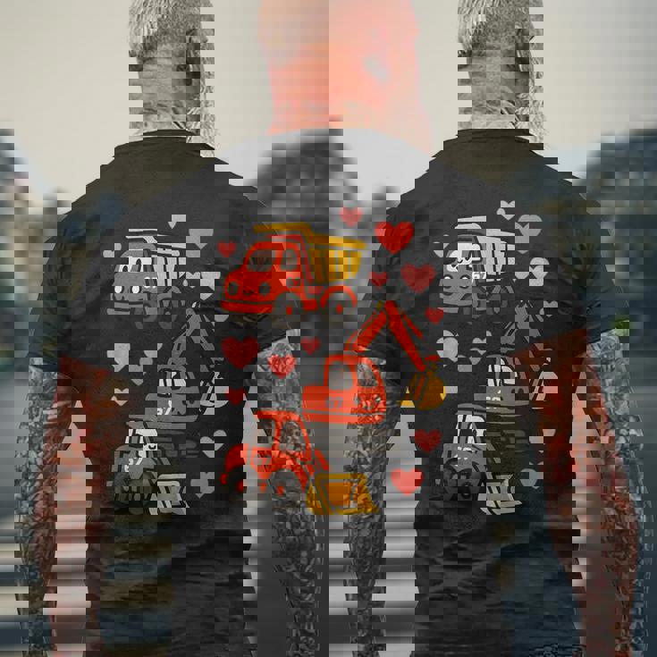 バレンタインデー 建設トラック 面白い 67 男の子 幼児 メンズTシャツ バックプリント 高齢者への贈り物