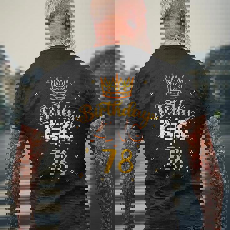 バースデーキング 78 ロイヤルテーマ 誕生日パーティー お祝い 78歳 メンズTシャツ バックプリント 高齢者への贈り物