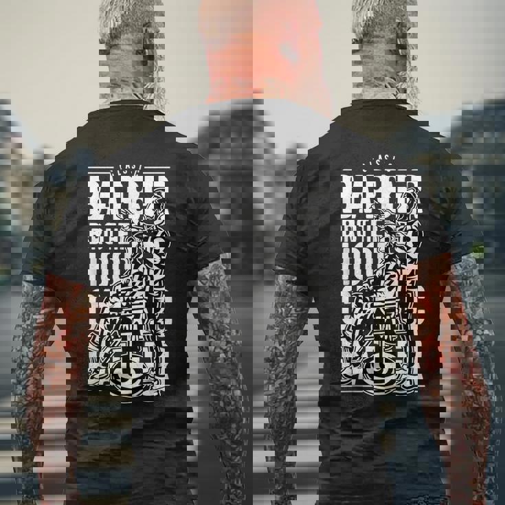 バーバーショップ メンズ バーバー ビアード メンズTシャツ バックプリント 高齢者への贈り物