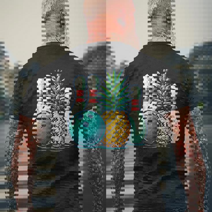 パイナップルボウリング メンズTシャツ バックプリント 高齢者への贈り物