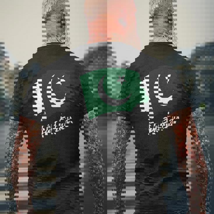 パキスタンの旗パキスタン 長袖tシャツ メンズTシャツ バックプリント 高齢者への贈り物